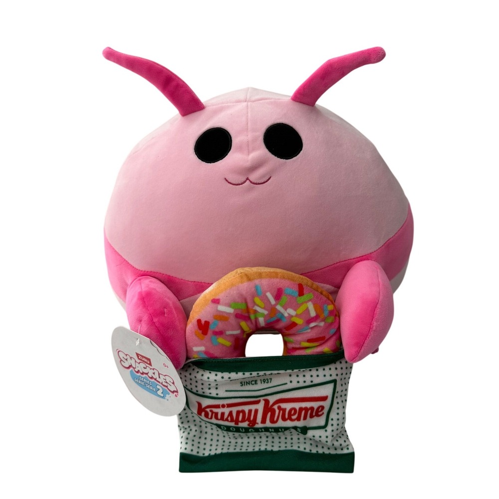 Zuru Snackles Lily Pink Axolotl Krispy Kreme Doughnut Plush Shrimp Lobster 17"
